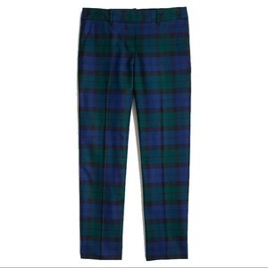 J.Crew Factory black watch plaid skimmer pants, sz 10